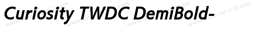 Curiosity TWDC DemiBold字体转换